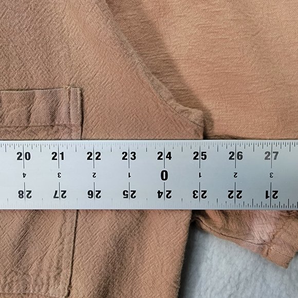 Vintage Cotton Palm Beige Cotton Tie Dye Button Down Collared Rare Casual Shirt - Picture 6 of 15